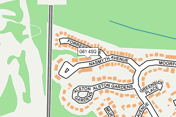 G61 4SQ map - OS OpenMap – Local (Ordnance Survey)