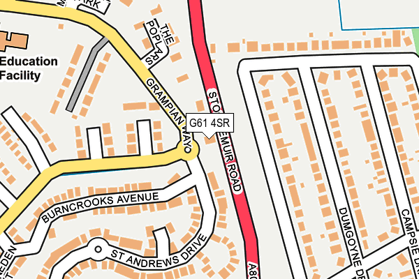 G61 4SR map - OS OpenMap – Local (Ordnance Survey)