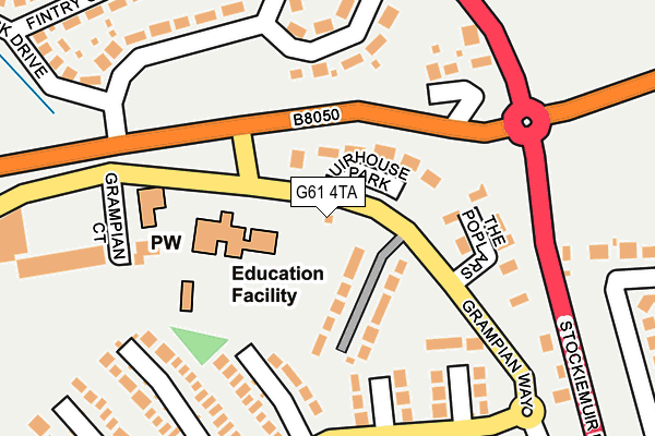 G61 4TA map - OS OpenMap – Local (Ordnance Survey)