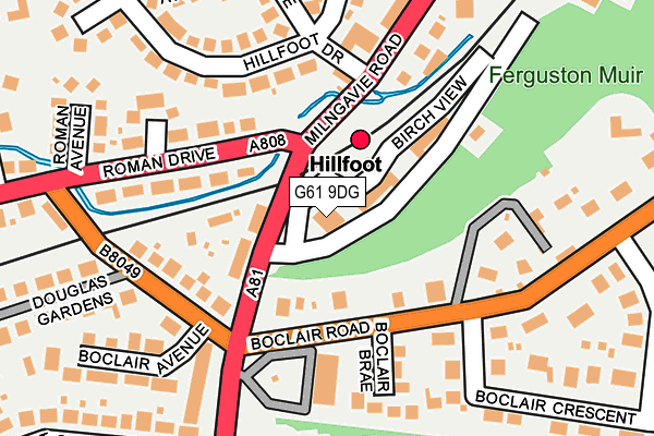 G61 9DG map - OS OpenMap – Local (Ordnance Survey)