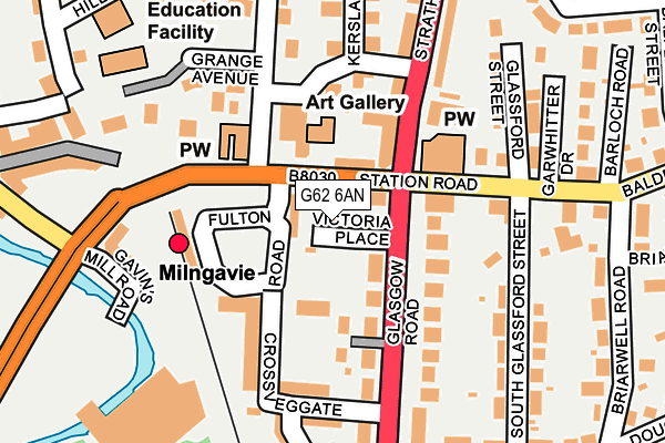 G62 6AN map - OS OpenMap – Local (Ordnance Survey)