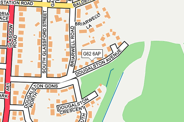 G62 6AP map - OS OpenMap – Local (Ordnance Survey)