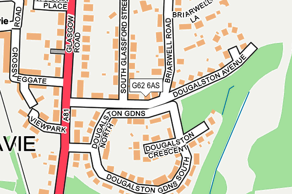 G62 6AS map - OS OpenMap – Local (Ordnance Survey)