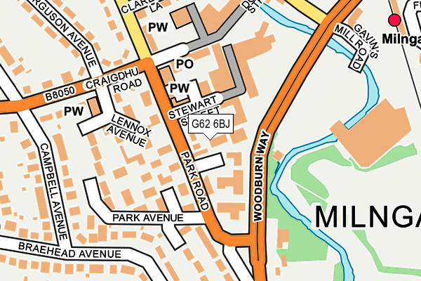 G62 6BJ map - OS OpenMap – Local (Ordnance Survey)