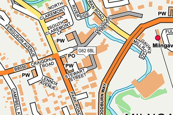 G62 6BL map - OS OpenMap – Local (Ordnance Survey)