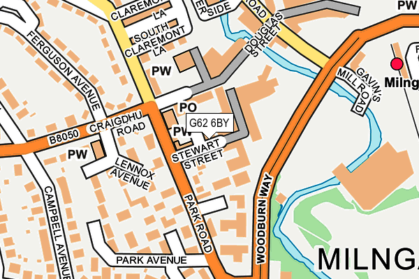 G62 6BY map - OS OpenMap – Local (Ordnance Survey)