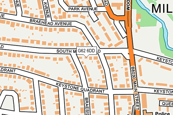 G62 6DD map - OS OpenMap – Local (Ordnance Survey)