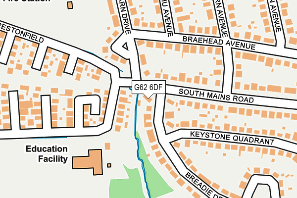 G62 6DF map - OS OpenMap – Local (Ordnance Survey)