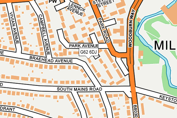 G62 6DJ map - OS OpenMap – Local (Ordnance Survey)