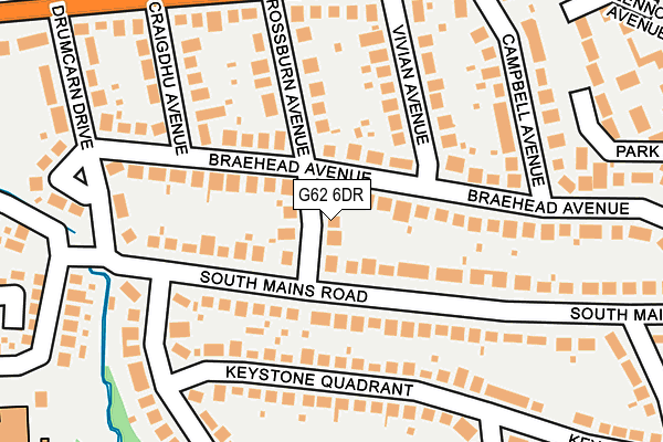 G62 6DR map - OS OpenMap – Local (Ordnance Survey)