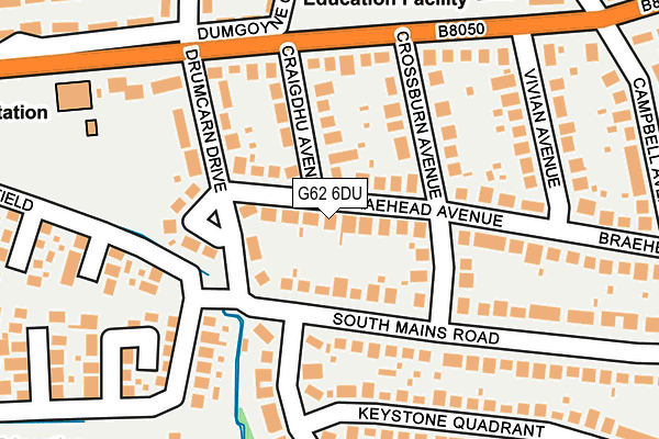 G62 6DU map - OS OpenMap – Local (Ordnance Survey)