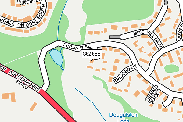 G62 6EE map - OS OpenMap – Local (Ordnance Survey)