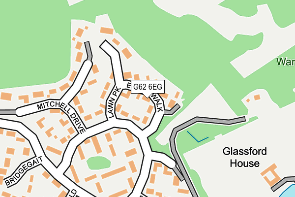 G62 6EG map - OS OpenMap – Local (Ordnance Survey)
