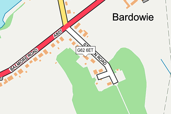 G62 6ET map - OS OpenMap – Local (Ordnance Survey)