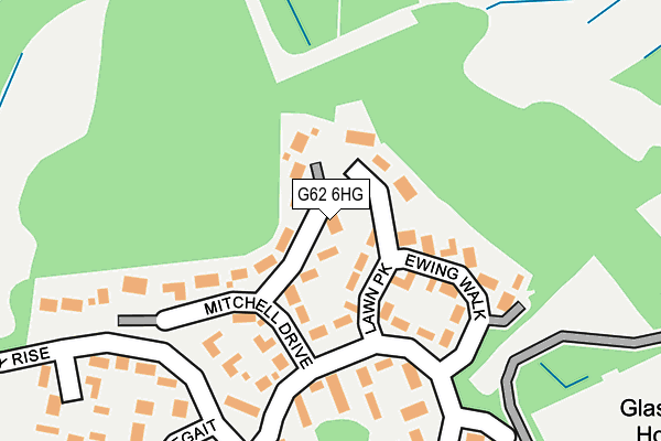 G62 6HG map - OS OpenMap – Local (Ordnance Survey)