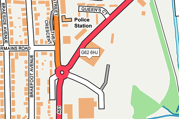 G62 6HJ map - OS OpenMap – Local (Ordnance Survey)
