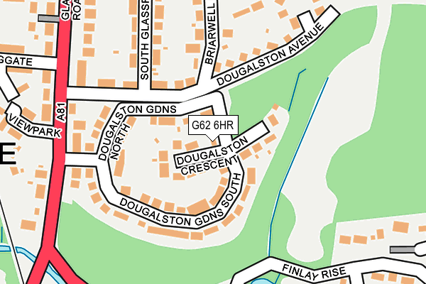 G62 6HR map - OS OpenMap – Local (Ordnance Survey)