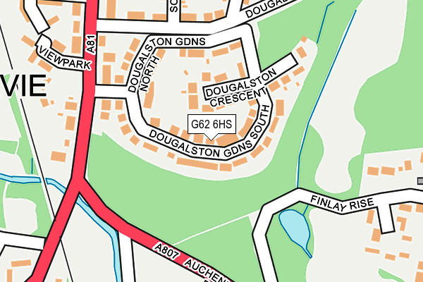 G62 6HS map - OS OpenMap – Local (Ordnance Survey)