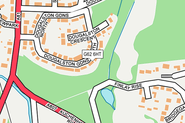 G62 6HT map - OS OpenMap – Local (Ordnance Survey)