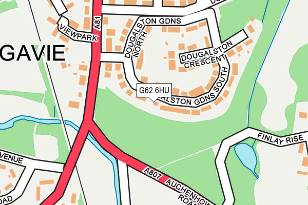 G62 6HU map - OS OpenMap – Local (Ordnance Survey)