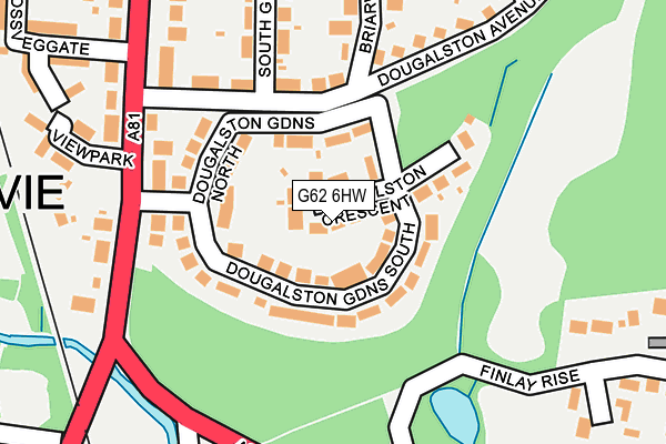 G62 6HW map - OS OpenMap – Local (Ordnance Survey)