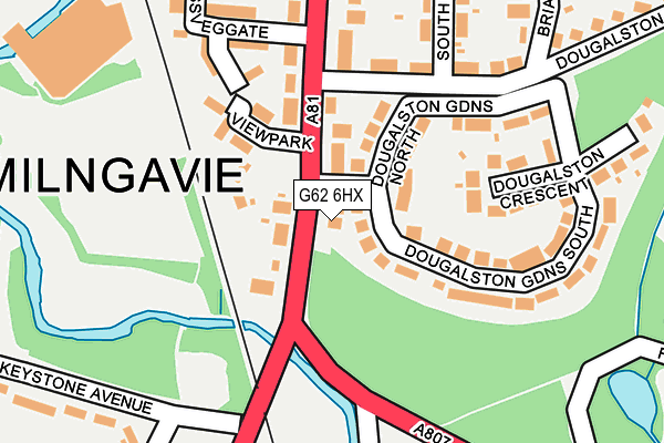 G62 6HX map - OS OpenMap – Local (Ordnance Survey)