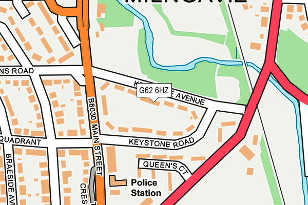 G62 6HZ map - OS OpenMap – Local (Ordnance Survey)