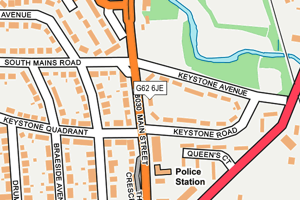 G62 6JE map - OS OpenMap – Local (Ordnance Survey)