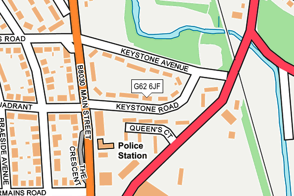 G62 6JF map - OS OpenMap – Local (Ordnance Survey)