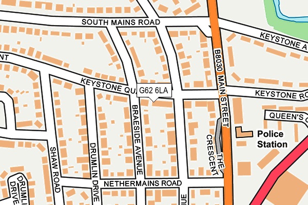 G62 6LA map - OS OpenMap – Local (Ordnance Survey)