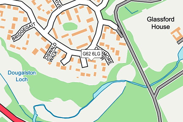 G62 6LG map - OS OpenMap – Local (Ordnance Survey)
