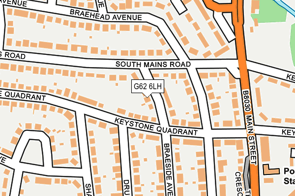G62 6LH map - OS OpenMap – Local (Ordnance Survey)