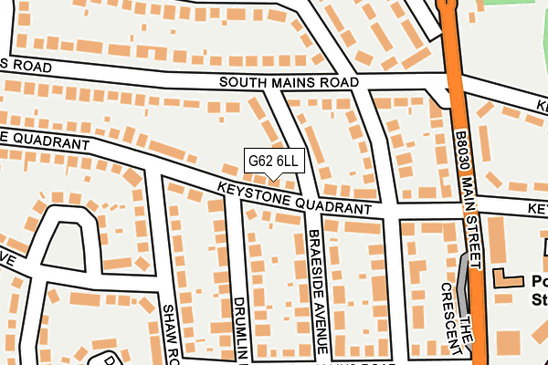G62 6LL map - OS OpenMap – Local (Ordnance Survey)