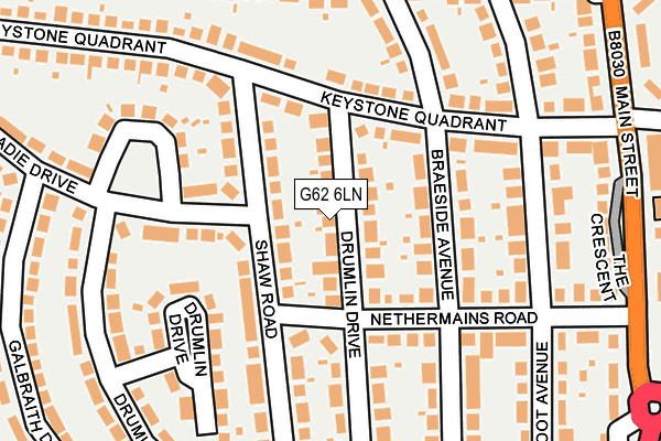 G62 6LN map - OS OpenMap – Local (Ordnance Survey)