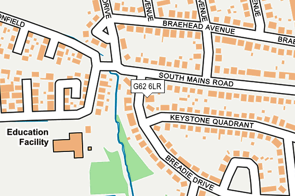 G62 6LR map - OS OpenMap – Local (Ordnance Survey)