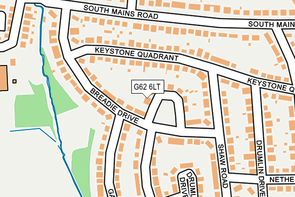 G62 6LT map - OS OpenMap – Local (Ordnance Survey)