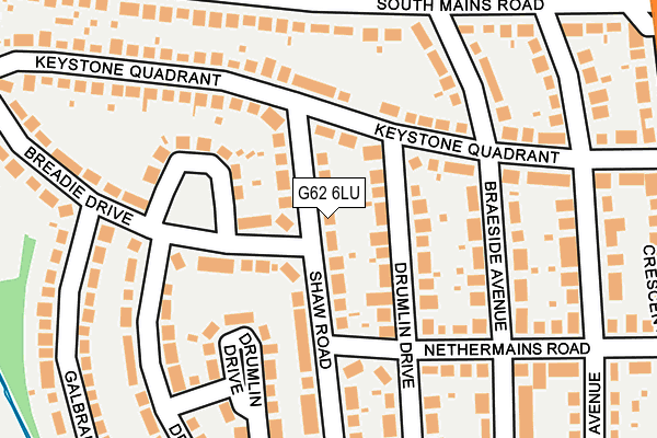 G62 6LU map - OS OpenMap – Local (Ordnance Survey)