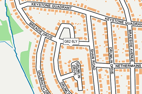 G62 6LY map - OS OpenMap – Local (Ordnance Survey)