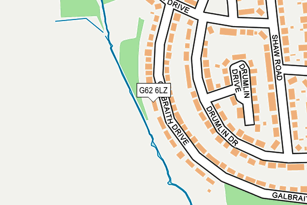 G62 6LZ map - OS OpenMap – Local (Ordnance Survey)