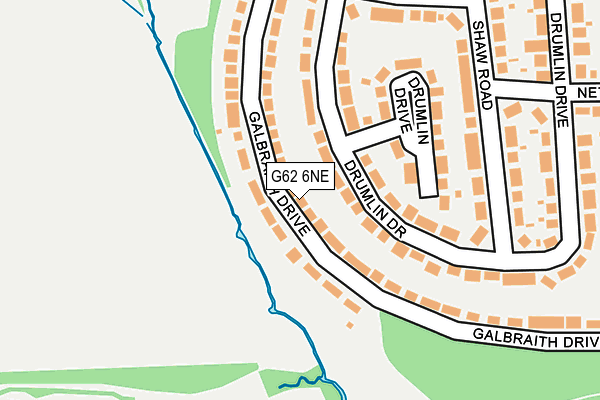 G62 6NE map - OS OpenMap – Local (Ordnance Survey)