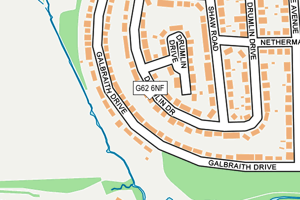 G62 6NF map - OS OpenMap – Local (Ordnance Survey)
