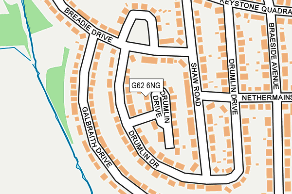 G62 6NG map - OS OpenMap – Local (Ordnance Survey)