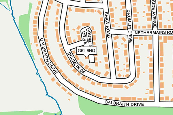 G62 6NQ map - OS OpenMap – Local (Ordnance Survey)