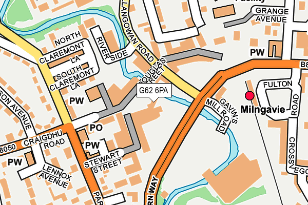 G62 6PA map - OS OpenMap – Local (Ordnance Survey)