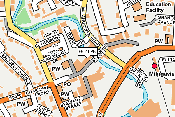 G62 6PB map - OS OpenMap – Local (Ordnance Survey)