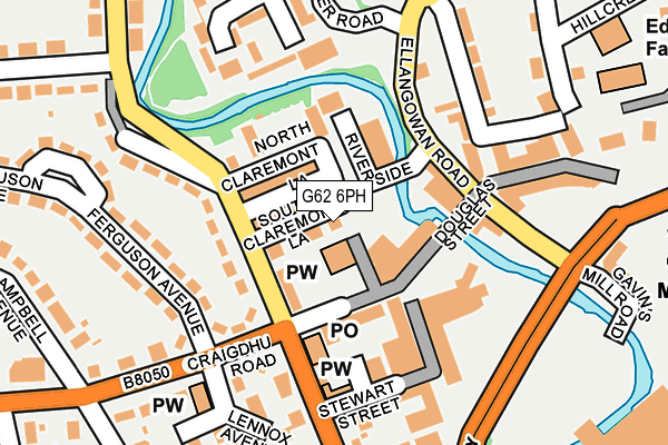 G62 6PH map - OS OpenMap – Local (Ordnance Survey)