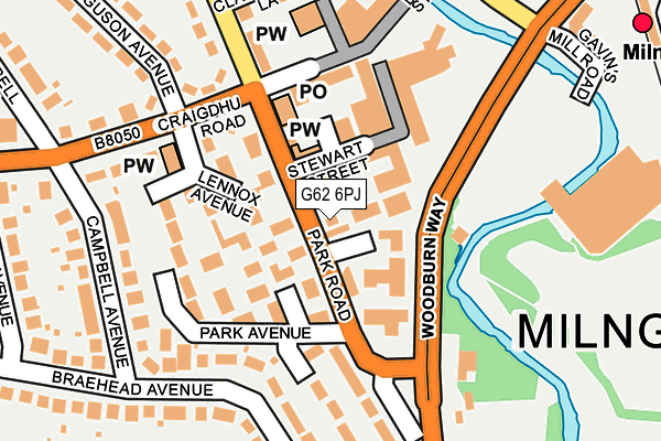 G62 6PJ map - OS OpenMap – Local (Ordnance Survey)