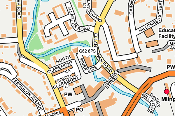 G62 6PS map - OS OpenMap – Local (Ordnance Survey)
