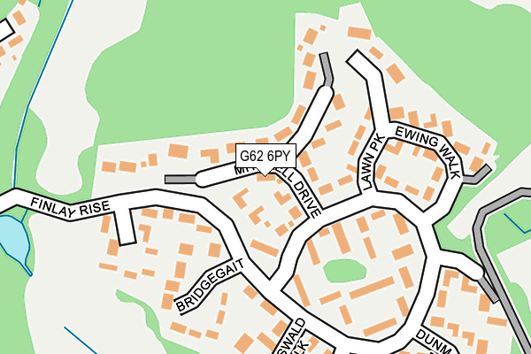 G62 6PY map - OS OpenMap – Local (Ordnance Survey)