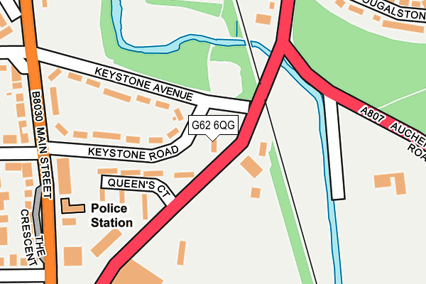 G62 6QG map - OS OpenMap – Local (Ordnance Survey)